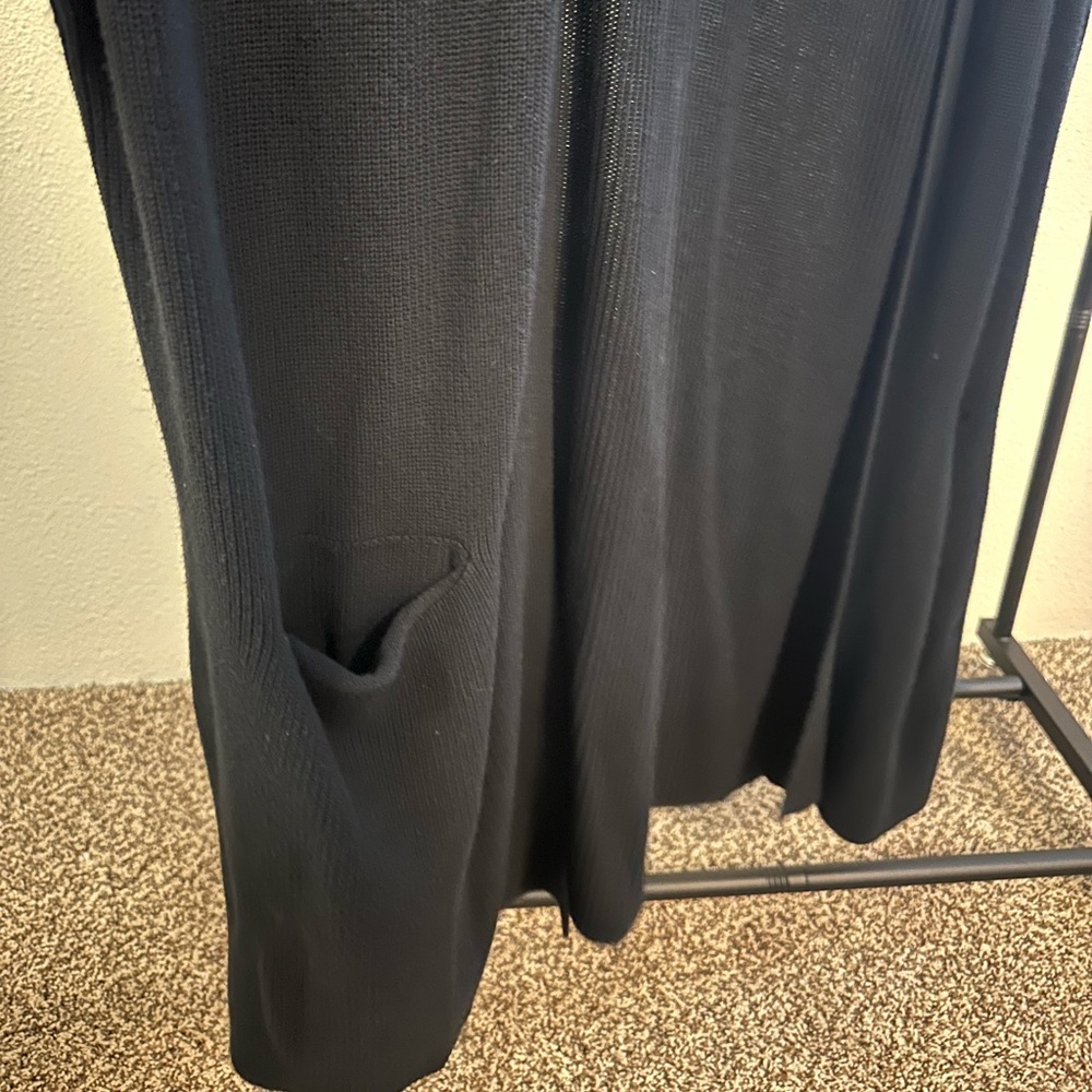 Black Ribbed Cardigan - Picture 4 of 4